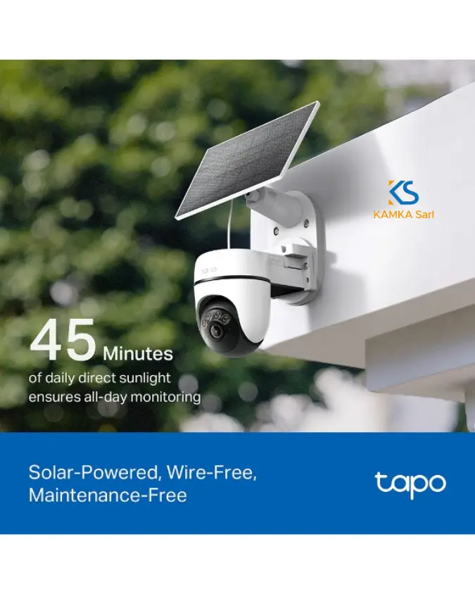 Tapo C610 KIT caméra de surveillance 2K panoramique avec panneau solaire disponible au Cameroun – Image 3