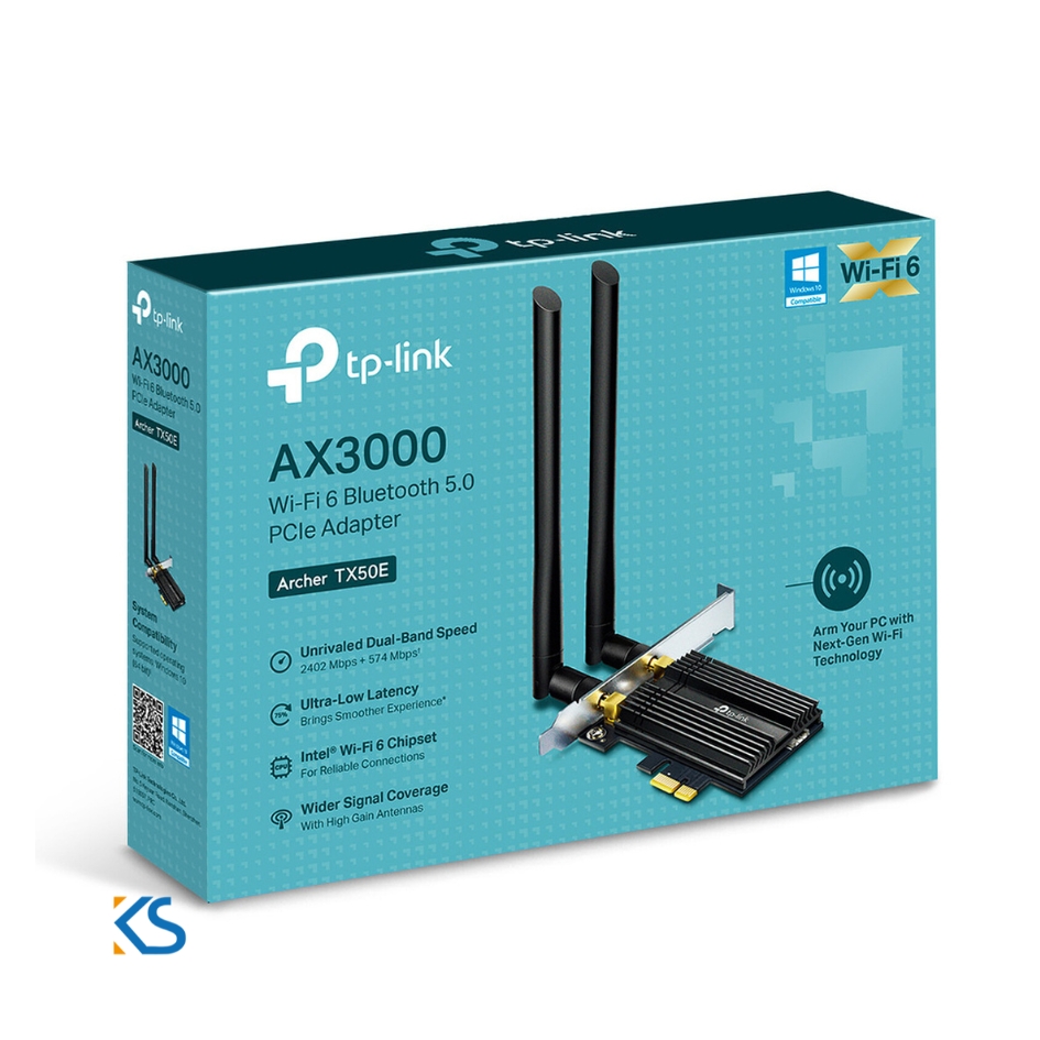 Archer TX50E : Carte Wi-Fi 6 PCIe Puissante et Performante - 3000 Mbps